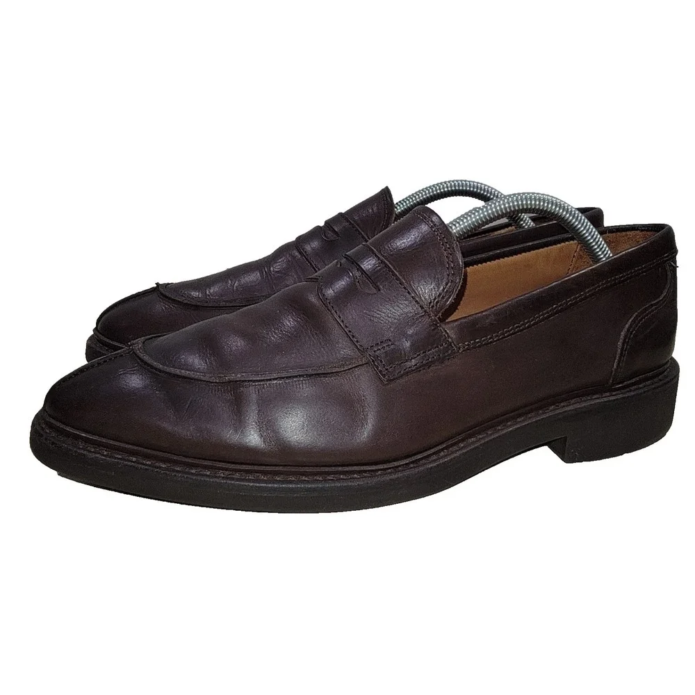 Allen Edmonds Denali Brown Leather Penny Loafers Dress Shoes Men's Size 9.5 D